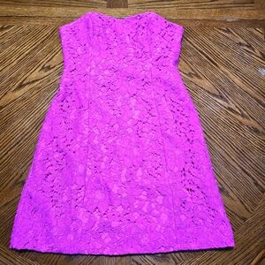 Lilly Pulitzer strapless lace dress size 0